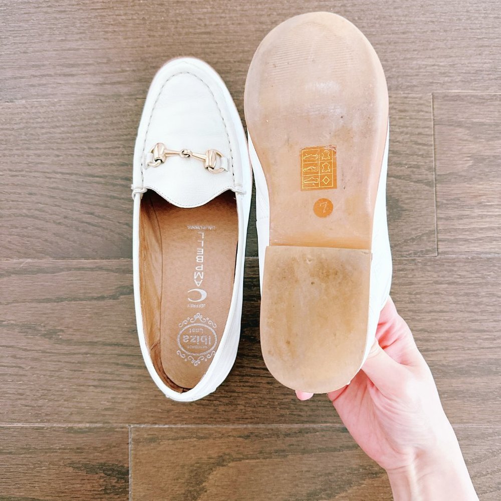 JEFFREY CAMPBELL Garcon White Loafers - Size 7 - Picture 7 of 7